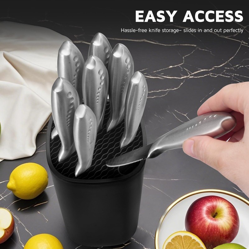 Universal Knife Block Holder for Kitchen, WELLSTAR Knife Stand without