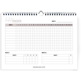 Sad to Savage SAD TO SAVAGE Habit Tracker by Shelby Sacco - Daily Habit Tracker Journal with Affirmations and Educational Material on the Habit Loop for Creating Habits to Improve Your Life