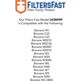 Filters Fast UCBW9P Compatible Replacement for Bionaire 900 Wick Humidifier Filter, 9x7x2.5 inch, 2-Pack