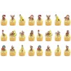24PCS Curious Monkey Cupcake Toppers, Cartoon Party Decorations, Theme Celebrations