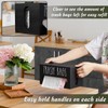 DRASTAR Trash Bag Dispenser, Trash Bag Holder Wall Mount, Wooden