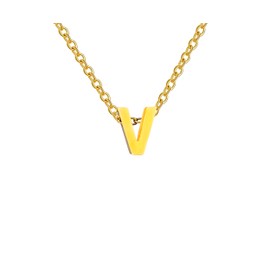 Damen Initiale Halskette Anhänger Buchstaben Edelstahl mit origineller Nachricht Freunde Freunde