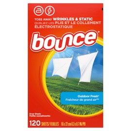 Bounce Fabric Softener Dryer Sheets, Outdoor Fresh Scent, 120 Count