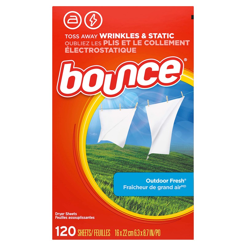 Bounce Fabric Softener Dryer Sheets, Outdoor Fresh Scent, 120 Count
