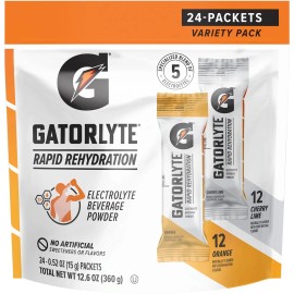 Gatorade Gatorlyte Rapid Rehydration Electrolyte Beverage Powder Variety Pack, 24 pk.