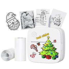 DOLEWA Sticker Printer, Mini Portable Sticker Maker Machine Thermal Pocket Printer, Inkless Note Printer, Bluetooth Label Printer for Study, Scrapbook, DIY Journal, Memo, Photos