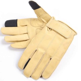 DEGNER Leather Touring Short Gloves Motorcycle Tan L TG-58