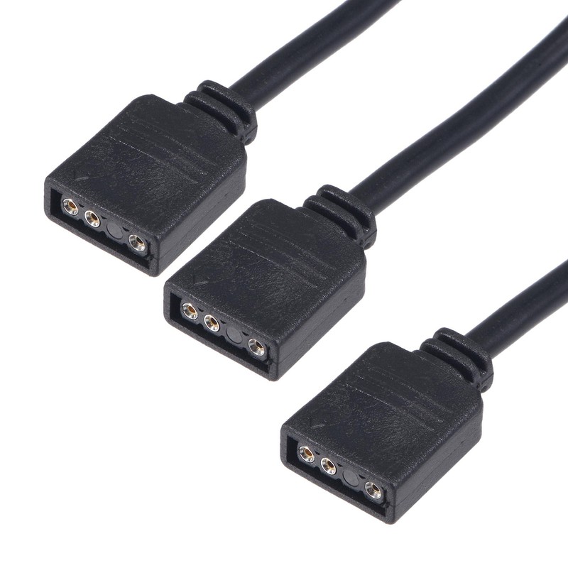 sourcing map Set of 3 ARGB Distribution Cable with 3P