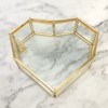 Flip Love Heart Shaped Geometric Glass Jewelry Box Glass Ring