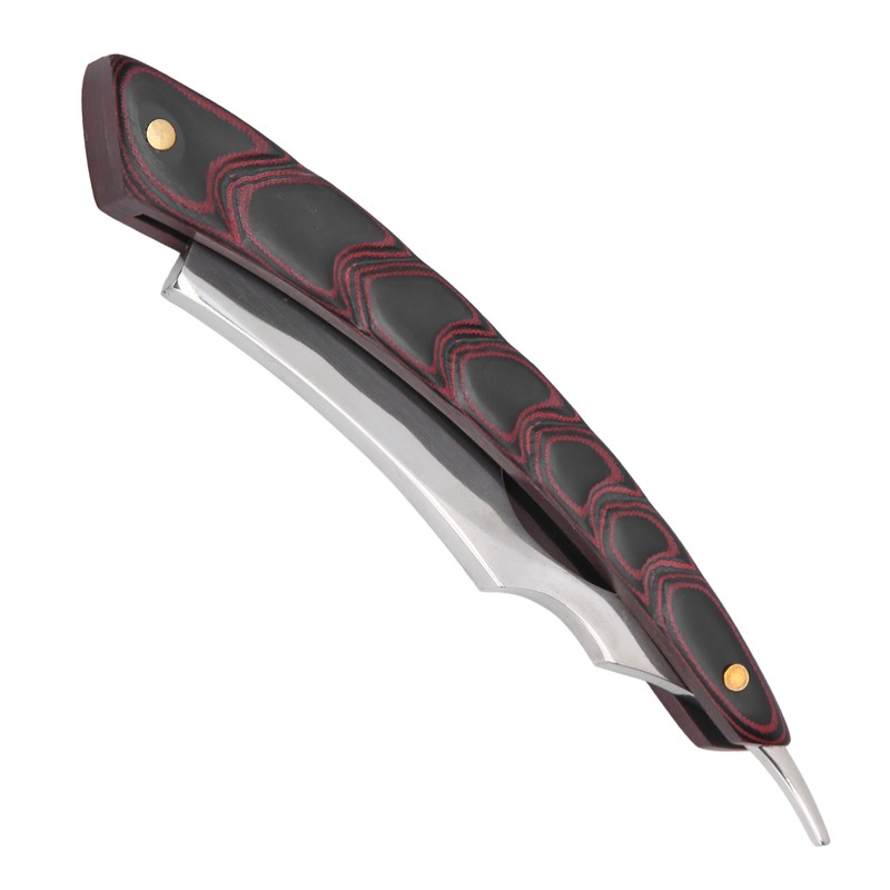 Straight Edge Razor OldFashioned Folding Manual Barber Shaver with Wood