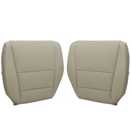 SecosAutoparts Driver & Passenger Bottom Perforated Leather Replacement Seat Covers Tan Compatible with Acura TSX 2009 2010 2011 2012 2013 2014