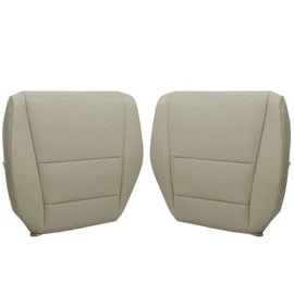 SecosAutoparts Driver & Passenger Bottom Perforated Leather Replacement Seat Covers Tan Compatible with Acura TSX 2009 2010 2011 2012 2013 2014