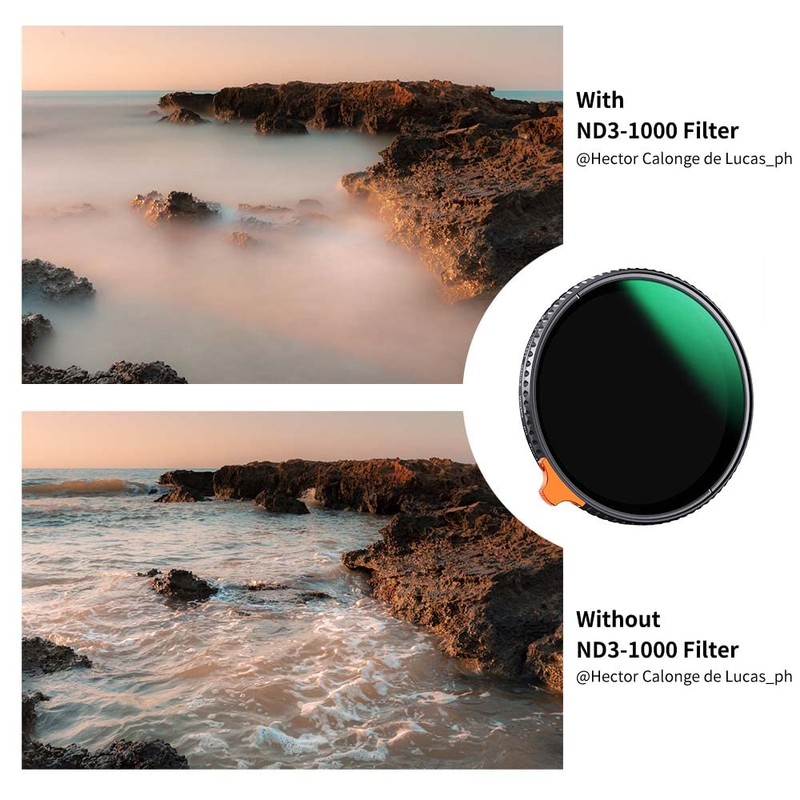 K&F Concept 55mm Variable ND Filter ND3-ND1000 (1.5-10 Stops), 28-Layer