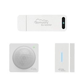 Domotify Security Kit - Security Kit composed of wireless home automation devices (gateway, motion sensor and door/window sensor), white