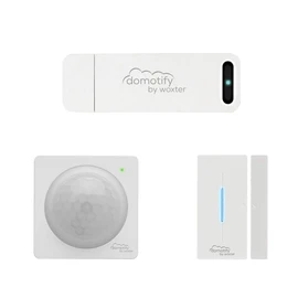Domotify Security Kit - Security Kit composed of wireless home automation devices (gateway, motion sensor and door/window sensor), white