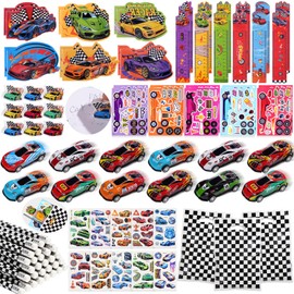 Vanblue 96 Pcs Race Car Party Favors Hot Car Goodie Bag Stuffers for Kids