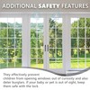 Pack of 4 Window Safety Locks, Burglary Protection, Swivel Latch