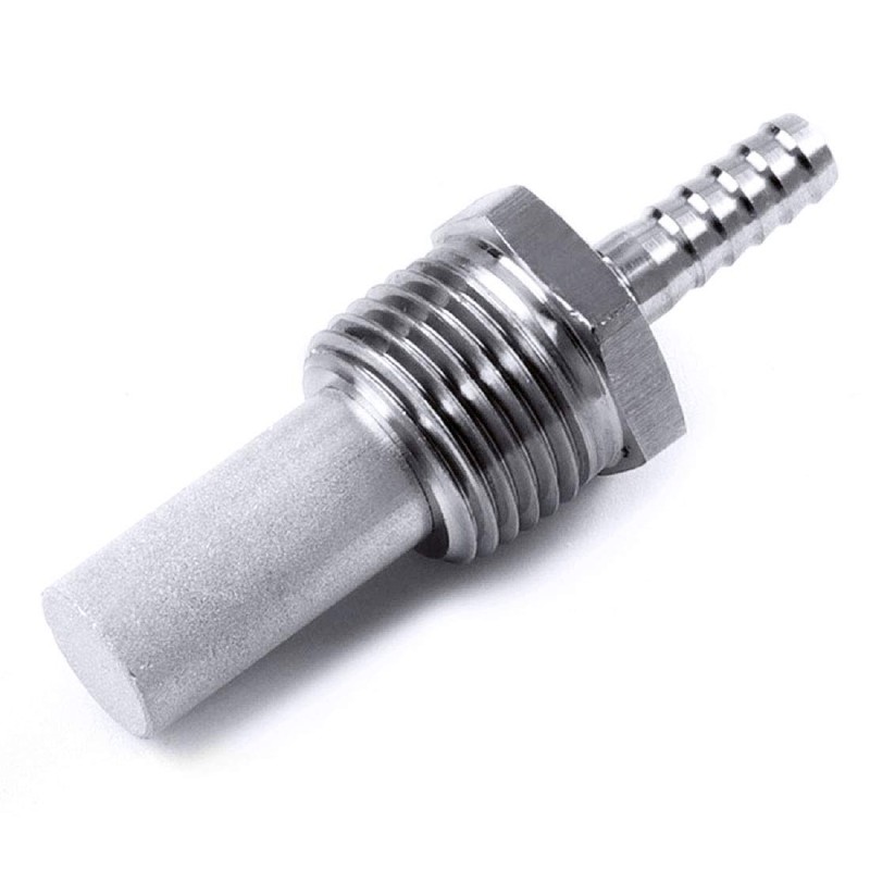 0.5 Micron Inline Oxygenation Diffusion Stone, 1/2" NPT Hose Barb