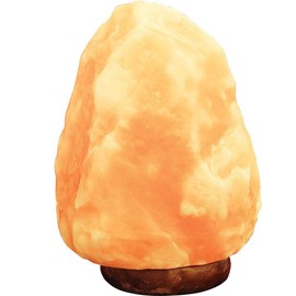 Pure Himalayan Salt Works 100% Natural Himalayan Salt Lamp, Pink Crystal Salt Lamp with Wooden Base, Includes 15W Bulb and 6-Foot Cord with On/Off Switch, 6.5-9 Lbs, 7” H