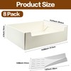Seuqhck 8 Pack White Disposable Litter Boxes for Cats, 14.8