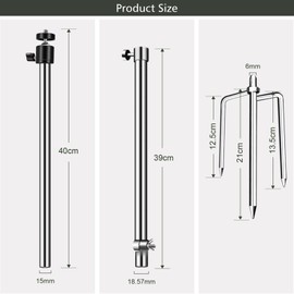 AVCMOTO Game & Trail Camera Mount, Trail Camera Stand Mounts Ground Holder, 360 Degree Adjustable Universal Screw Connection 1/4''-20 (6mm), for Night Fishing Lights, Solar Panels, etc. (3 Pack)