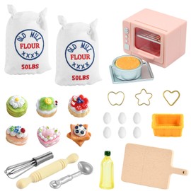 Dollhouse Kitchen Accessory Set, Miniature Gnome Accessories, Dollhouse Accessories, Mini Furniture Dollhouse, Kitchen Furniture Baking Accessories, Miniature Gnome Baking Set Christmas Decoration (20