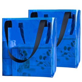 ONEART Clear Tote Bag, 2 Pcs Holographic Transparent Waterproof Handbag Clear Unisex Vinyl Bag-Blue