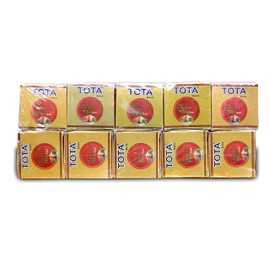 TOTA Chandan Paste Tika for Pooja - 400 gm | Kesar Chandan Tilak Paste for Puja - Combo of 10 Boxes (40 gm each). Colour: Yellow sandalwood paste
