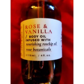 ETHEREAL ALLURE ROSE & VANILLA BODY OIL INFUSED WITH NOURISHING ROSEHIP OIL ROSE BOTANICALS
