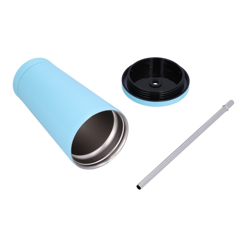 500ML Small Vacuum Coffee Cup Iced Coffee Bottle with Straw