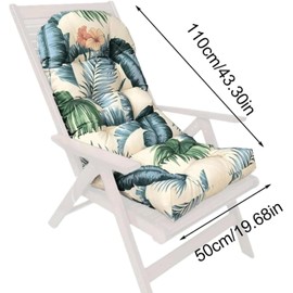 Garden Chair Cushions Patio Chair Seat Pad Outdoor Waterproof High Back Patio Cushions Indoor/Outdoor Furniture Chair Cushions Pads with Straps, Seasonal All Weather Replacement(Color:3#)