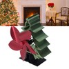 5 Blade Heat Powered Stove Fan Adjustable Speed Thermoelectric Fireplace