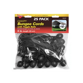 Keeper - 8" Canopy Bungee Cords with Toggle Balls, 25 Pack