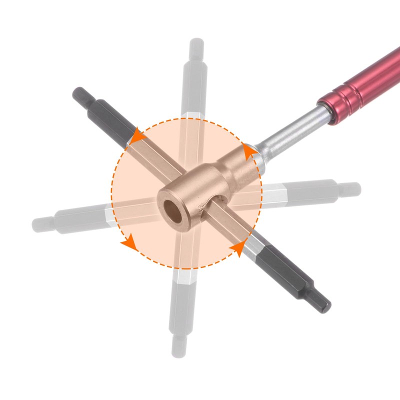 sourcing map Sliding T-Handle Hex Key Wrench Set 2mm Metric