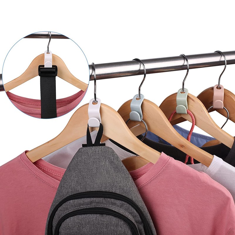 Rifrpha 100 PCS Mini Plastic Clothes Hanger Connector Hooks, Multi-Layer