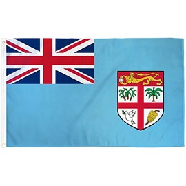 3x5 Fiji Polyester Flag 3'x5 Super Polyester Nylon Fade Resistant Double Stitched Premium Penant House Banner Grommets