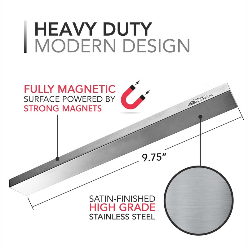 Modern Innovations 10 Inch Magnetic Knife Holder for Refrigerator, Magnetic