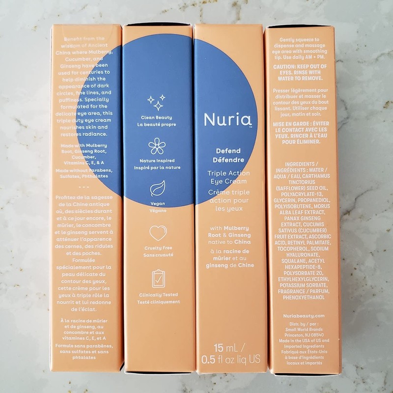 Nuria - Defend Triple Action Eye Cream for Dark Circles,