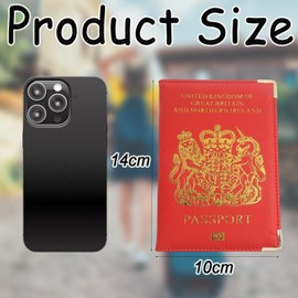 Melteine Passport Holder, Travel Document Wallet Card Holders, Travel Passport Holder Protector Cover, PU Leather (Red)