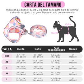 AUTOWT Arnés y Correa para Gatos para Caminar, Arnés de Chaleco Ajustable a Prueba de Escape para Gatitos, Chaqueta Suave y Ligera con Tiras Reflectantes para Gatos Cachorros Viajes al Aire Libre