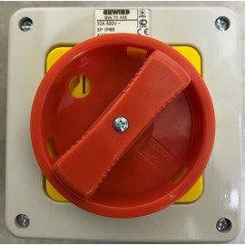 GEWISS GW70435 Rotary Switch, Wall Mounting, Lockable, 3P 32A, 500V, IP65