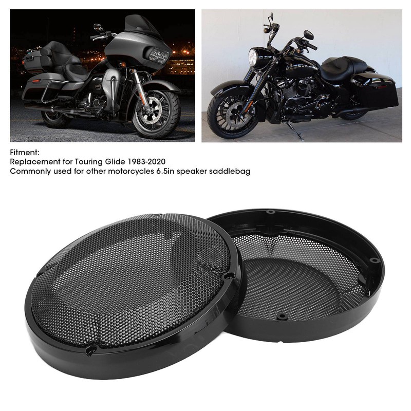 Motorcycle Speaker Mesh Cover Grille Saddlebag Lid Motors Audio Accessory