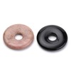 FASHEWELRY 10Pcs Natural Donut Disc Gemstone Pendants Large Hole Healing