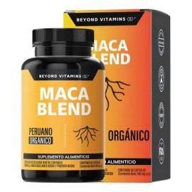 Maca Blend | Maca Peruana Orgánica + Pimienta Negra | Maca Negra Maca Amarilla Maca Roja | Sin Azúcar - Suplemento Alimenticio Vegano Beyond Vitamins 