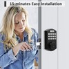 Tinewa Black Keyless Fingerprint Entry Door Lock, Electronic Password Keypad