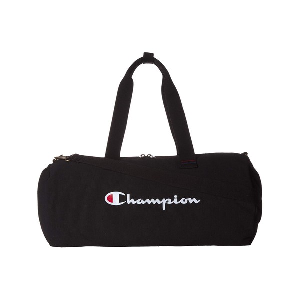 Champion Logo Duffel Bag, Black Solid, One Size