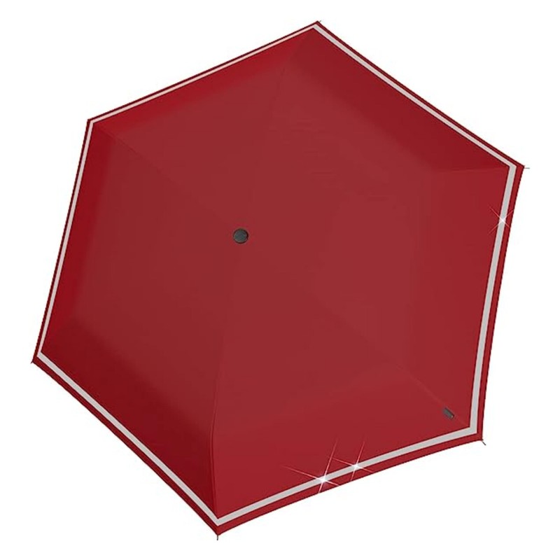 Knirps Children's Pocket Umbrella Rookie Reflective with Reflective Trim Salsa
