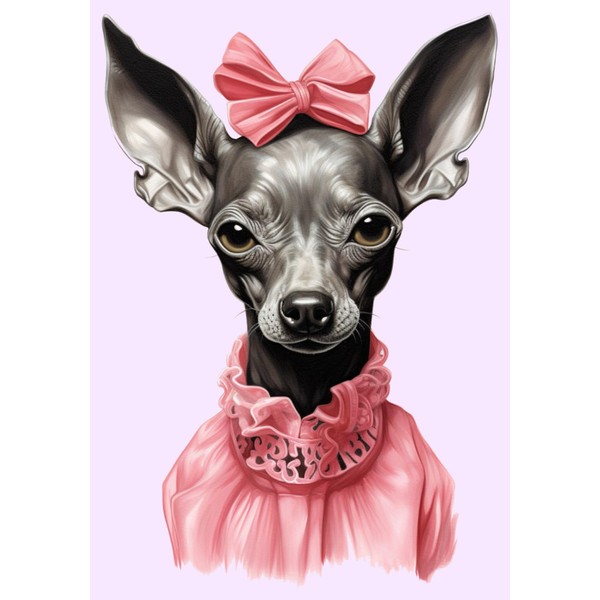 Xoloitzcuintle Dog Lover Blank Line Notebook Journal 200 page 7in