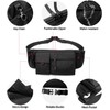 Large Waterproof Black Waist Bag Fanny Pack For Men Women