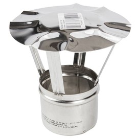 Proper Tools Stainless Steel Chimney Cowl - Ø 110 mm (4.33") - Flue Liner Cap, Duct Plug Pipe, Rain Cover, Stove Log Burner Cap, Tube Finishing